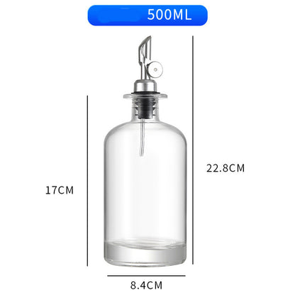 Home Kitchen Crystal White Material Glass Self-control Opening And Closing Spice Bottle