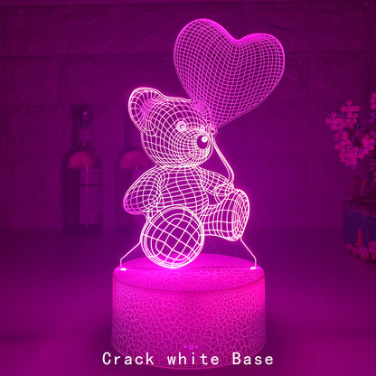 Love Bear Series 3D Light Creative Night Light LED Visual Light