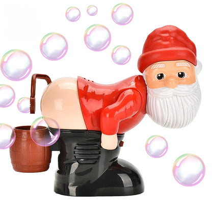 Electric Santa Claus Bubbles Machine Blowing Bubbles Music Light Entertainment Toy Prank Funny Ornament Christmas Gifts Christmas Decorations