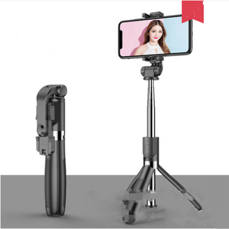 Compatible with Apple, Tripod Selfie Stick Mobile Universal Live Triangle Bracket One Bluetooth Selfie Artifact