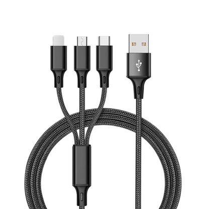 3 In 1 USB Cable For 'IPhone XS Max XR X 8 7 Charging Charger Micro USB Cable For Android USB TypeC Mobile Phone Cables
