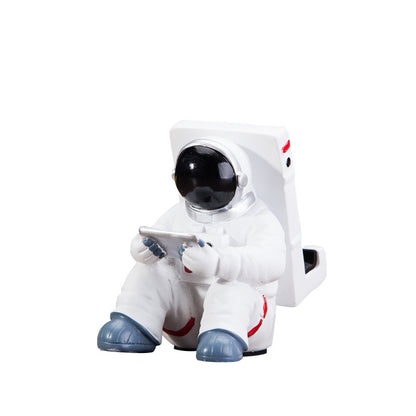 Simple Astronaut Mobile Phone Stand Student Desktop Holder Cute Spaceman Cell Phone Holder Creative Gift Small Desk Decoration