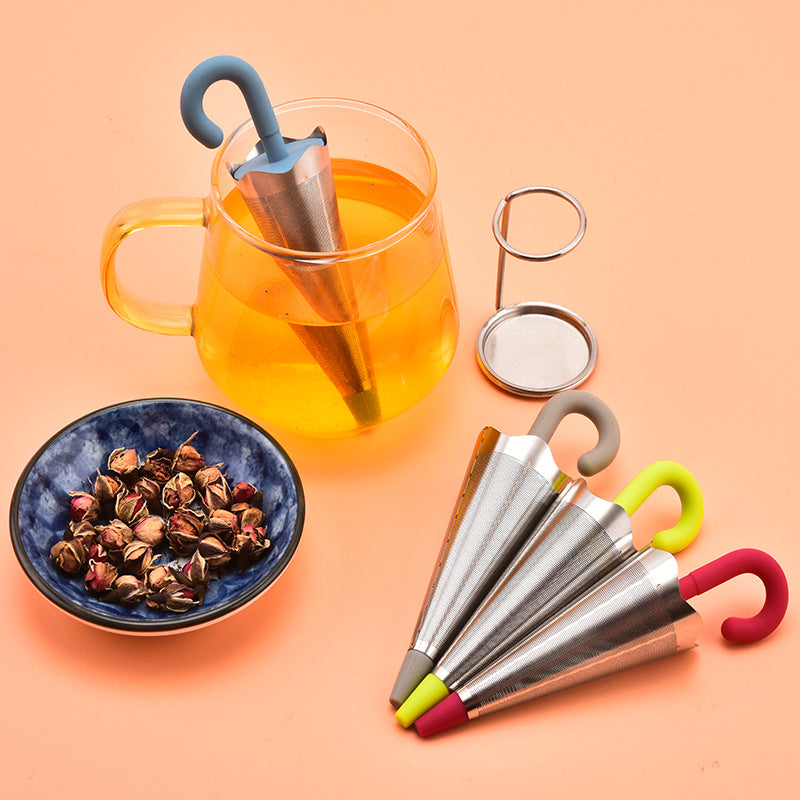 Creative Umbrella Tea Strainer Silicone Stainless Steel Kitchen Gadgets