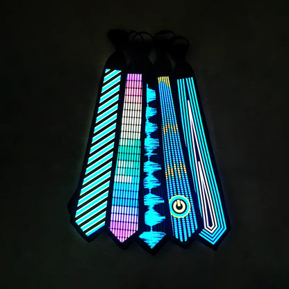 Christmas Ball Party Performance Glowing Necktie