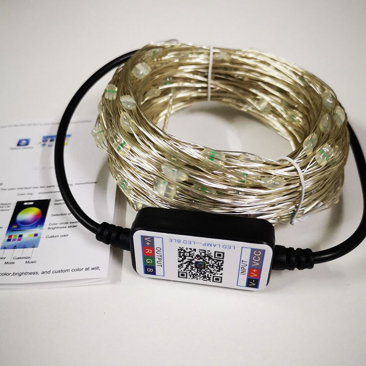 APP Light String Mobile Phone Bluetooth USB Copper Wire Music Decorative Lantern