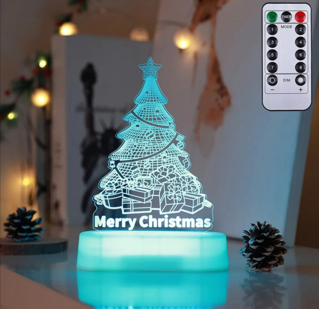 Christmas Decoration 3D Lamp Acrylic LED Night Lights New Year Valentines Day Christmas Kids Gift Christmas Ornaments